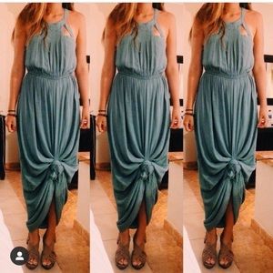 Sea foam green maxi dress